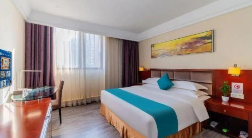 Bed in Borrman Hotel Guangzhou Changlong Shiqiao Metro Station