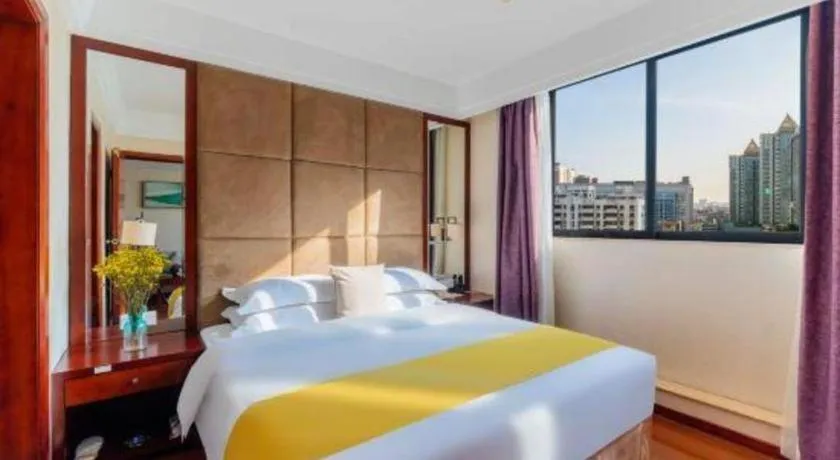 Bed in Borrman Hotel Guangzhou Changlong Shiqiao Metro Station