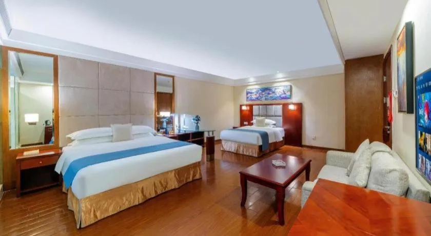 Bed in Borrman Hotel Guangzhou Changlong Shiqiao Metro Station