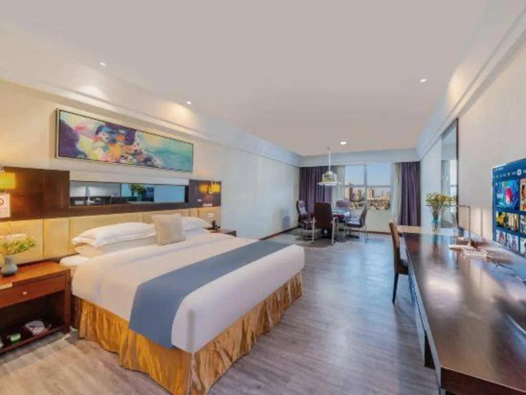 Bed in Borrman Hotel Guangzhou Changlong Shiqiao Metro Station