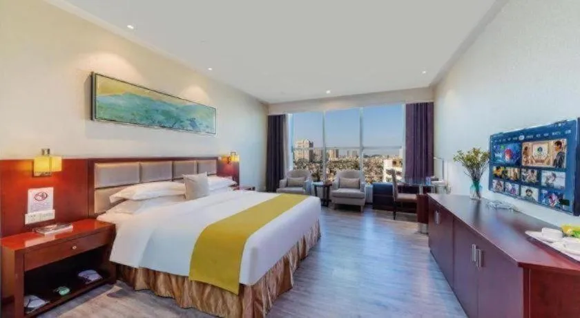 Bed in Borrman Hotel Guangzhou Changlong Shiqiao Metro Station