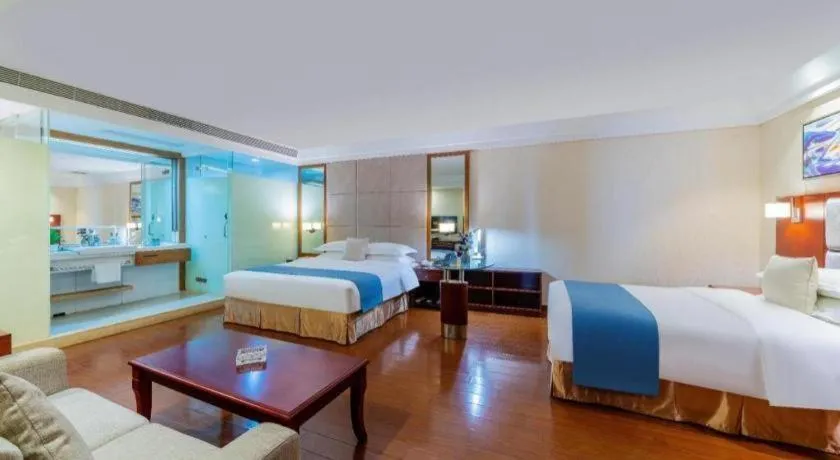 Bed in Borrman Hotel Guangzhou Changlong Shiqiao Metro Station