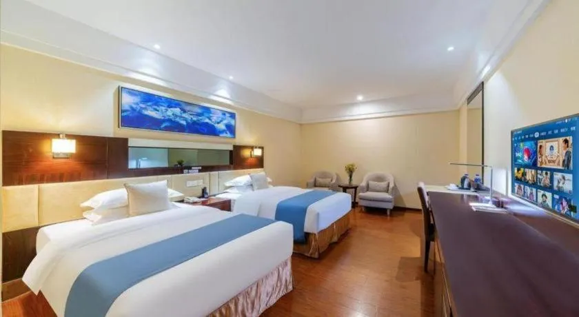 Bed in Borrman Hotel Guangzhou Changlong Shiqiao Metro Station