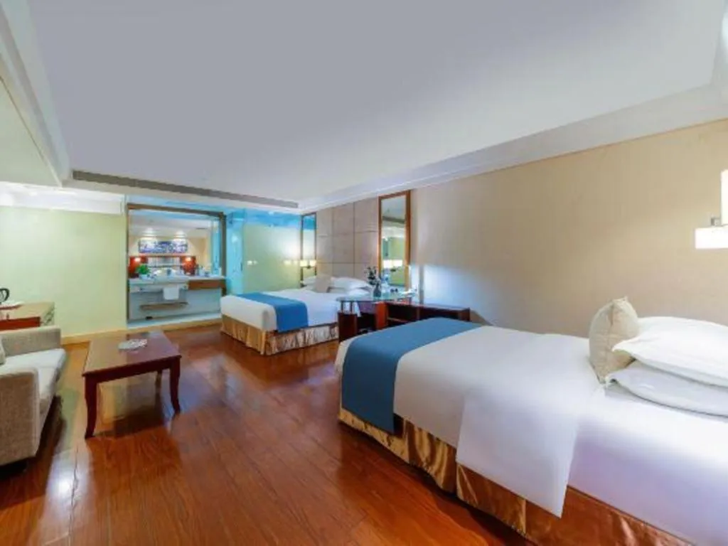 Bed in Borrman Hotel Guangzhou Changlong Shiqiao Metro Station