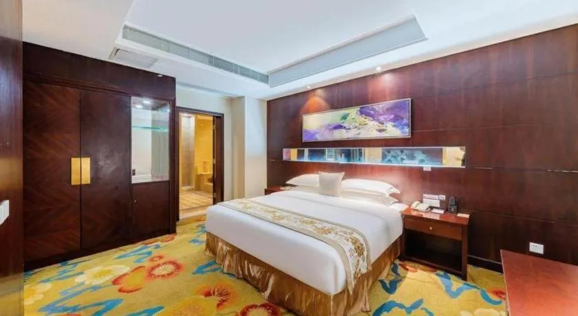 Bed in Borrman Hotel Guangzhou Changlong Shiqiao Metro Station