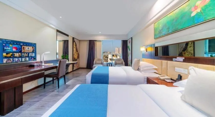 Bed in Borrman Hotel Guangzhou Changlong Shiqiao Metro Station