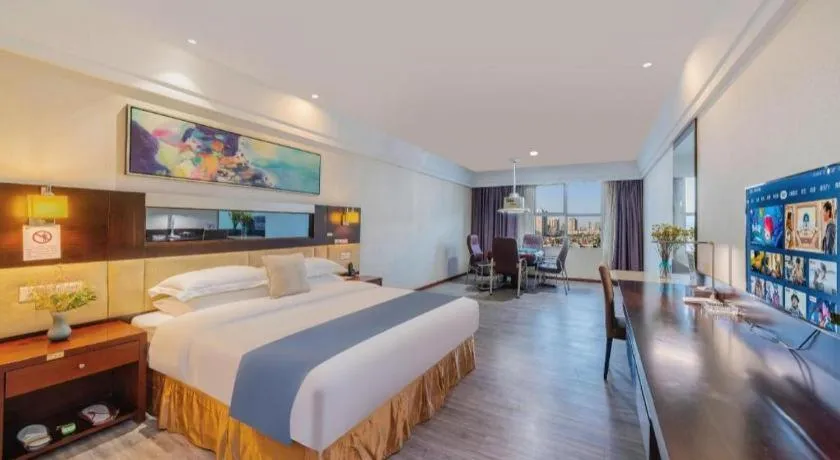 Bed in Borrman Hotel Guangzhou Changlong Shiqiao Metro Station