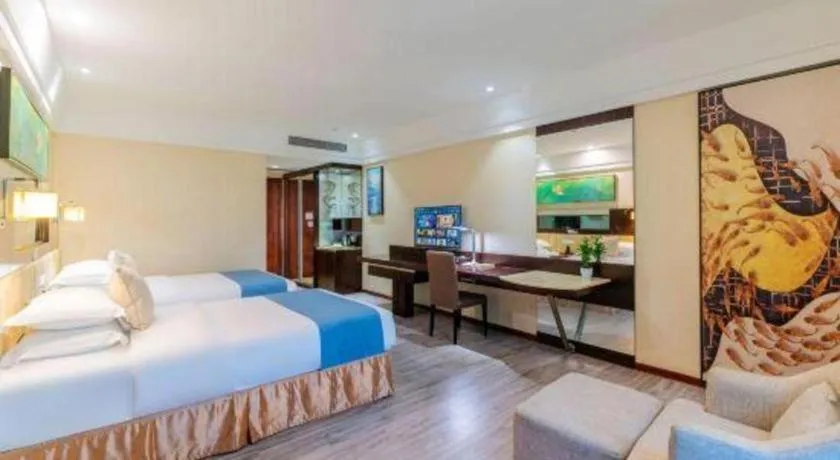 Bed in Borrman Hotel Guangzhou Changlong Shiqiao Metro Station