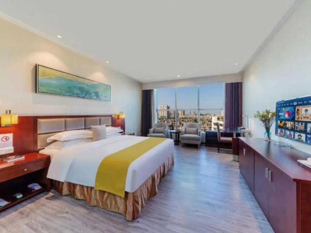 Bed in Borrman Hotel Guangzhou Changlong Shiqiao Metro Station