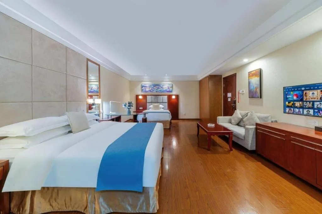 Bed in Borrman Hotel Guangzhou Changlong Shiqiao Metro Station