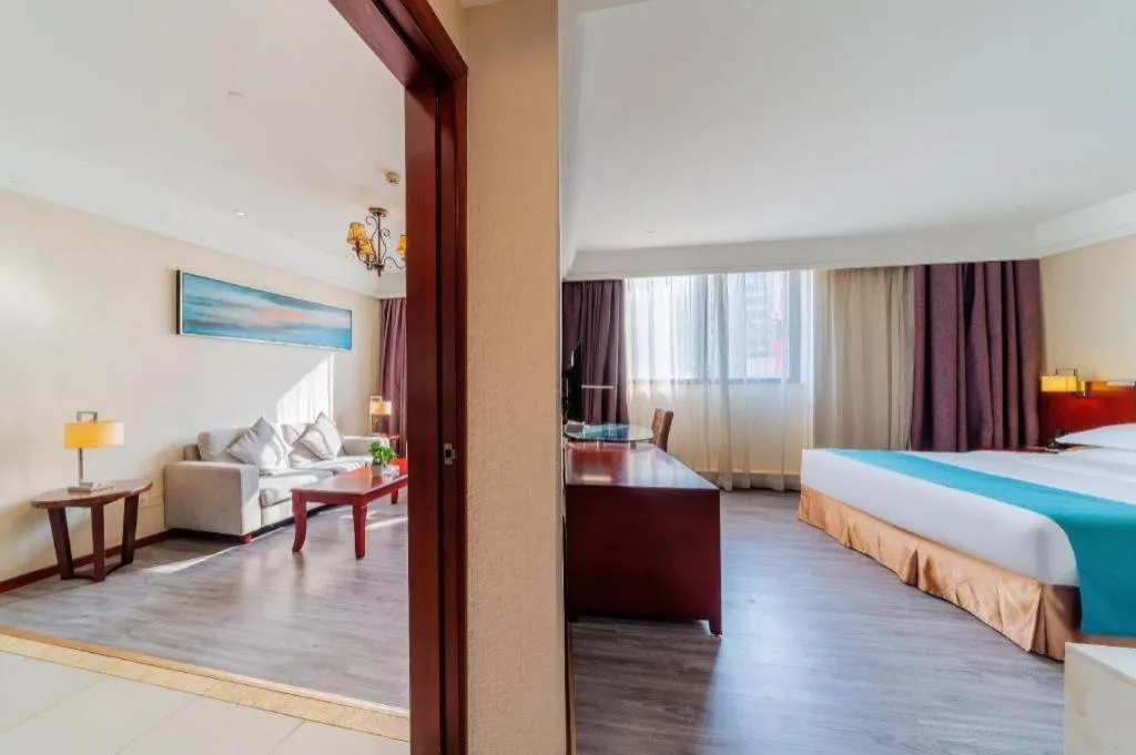 Bed in Borrman Hotel Guangzhou Changlong Shiqiao Metro Station