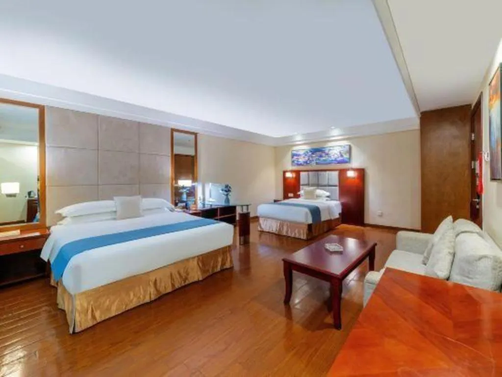 Bed in Borrman Hotel Guangzhou Changlong Shiqiao Metro Station