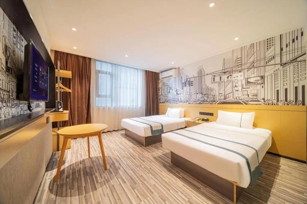 Bed in City Comfort Inn Wuhan Children's Hospital Xianggang Road Metro Station