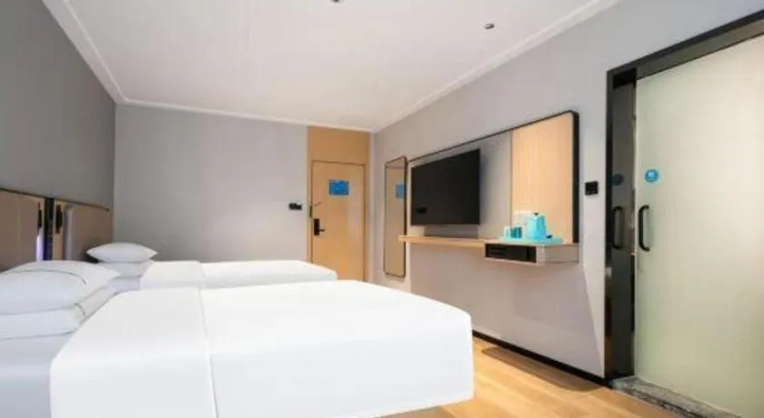 Bed in City Comfort Inn Wuhan Children's Hospital Xianggang Road Metro Station