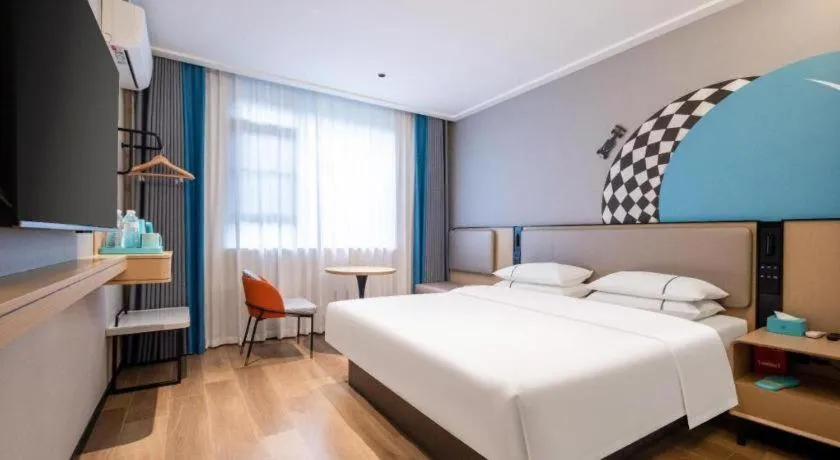 Bed in City Comfort Inn Wuhan Children's Hospital Xianggang Road Metro Station