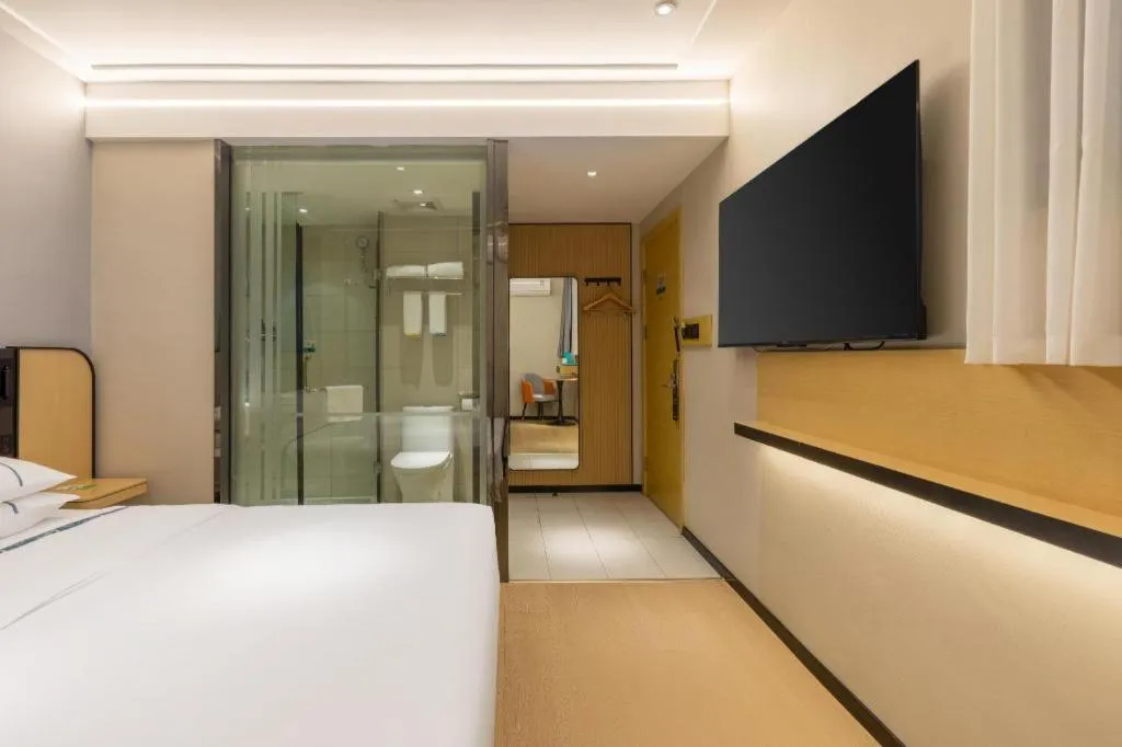 Bed in City Comfort Inn Wuhan Hangkong Road Tongji Hospital