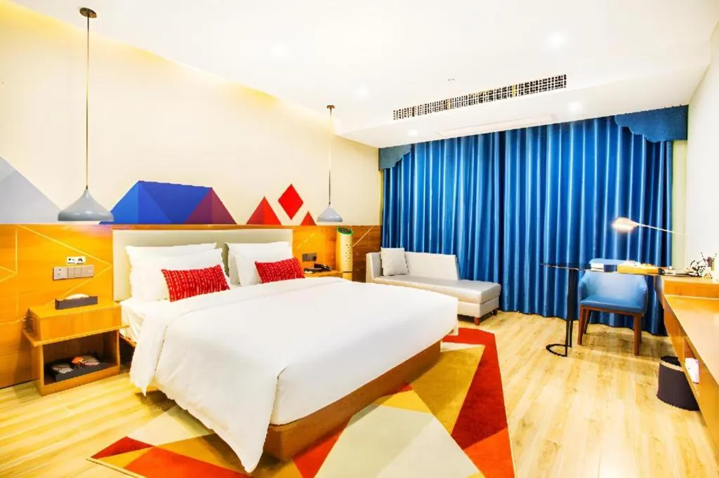 Bed in Borrman Hotel Fangchenggang High-speed Railway North Station Crystal International