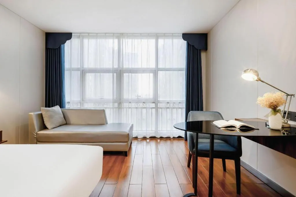 Bed in Borrman Hotel Fangchenggang High-speed Railway North Station Crystal International