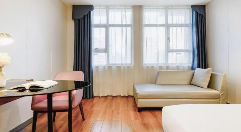 Bed in Borrman Hotel Fangchenggang High-speed Railway North Station Crystal International