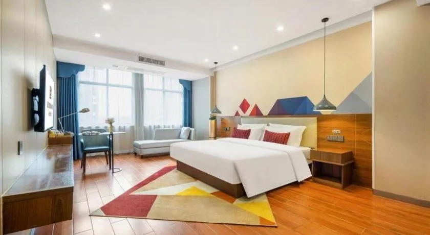 Bed in Borrman Hotel Fangchenggang High-speed Railway North Station Crystal International