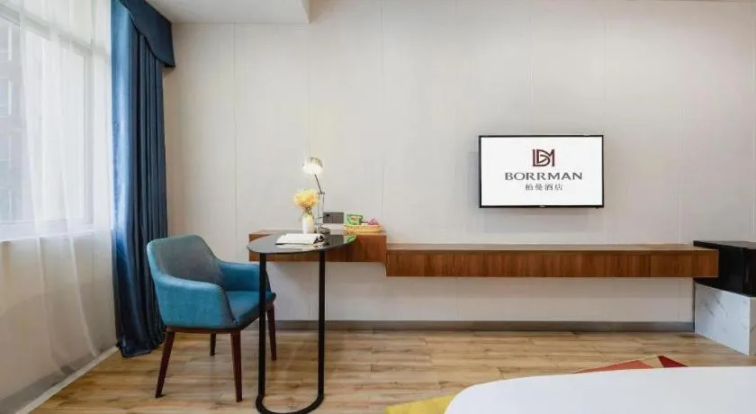 Bed in Borrman Hotel Fangchenggang High-speed Railway North Station Crystal International