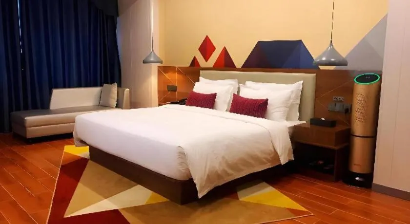 Bed in Borrman Hotel Fangchenggang High-speed Railway North Station Crystal International