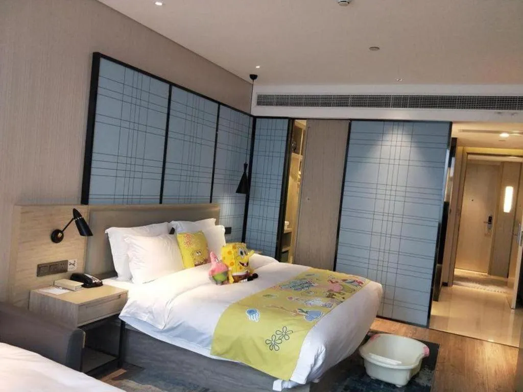 Bed in Echarm Hotel Nanning the MixC Exhibition Center Metro Station