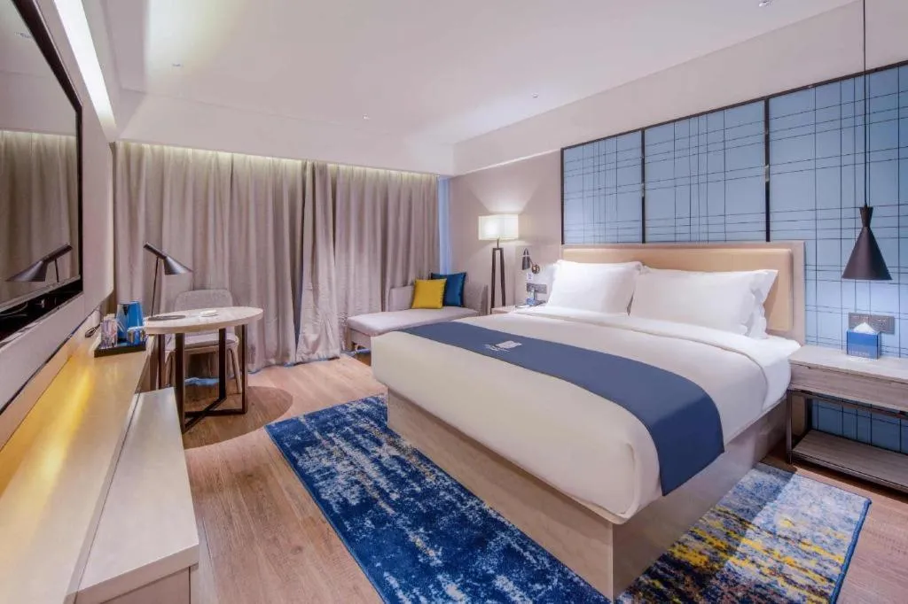 Bed in Echarm Hotel Nanning the MixC Exhibition Center Metro Station