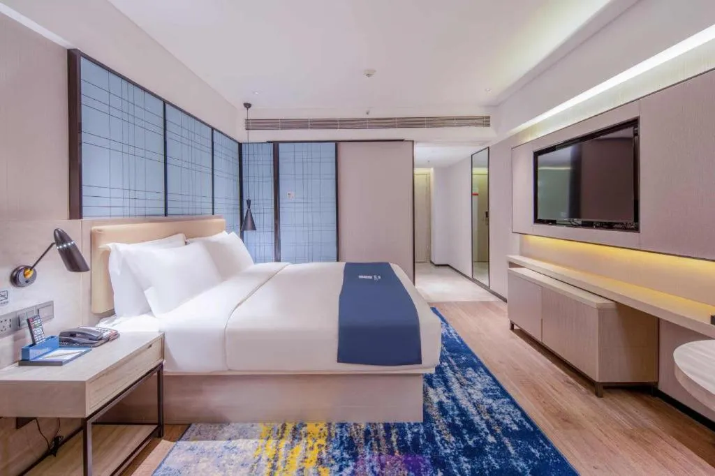 Bed in Echarm Hotel Nanning the MixC Exhibition Center Metro Station