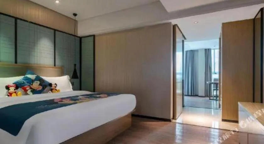 Bed in Echarm Hotel Nanning the MixC Exhibition Center Metro Station