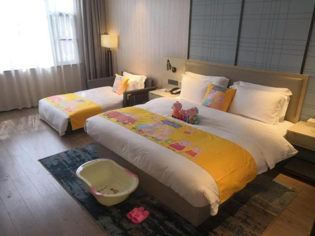 Bed in Echarm Hotel Nanning the MixC Exhibition Center Metro Station