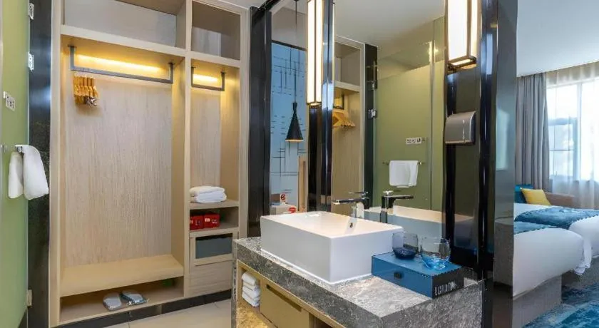 Bed in Echarm Hotel Nanning the MixC Exhibition Center Metro Station