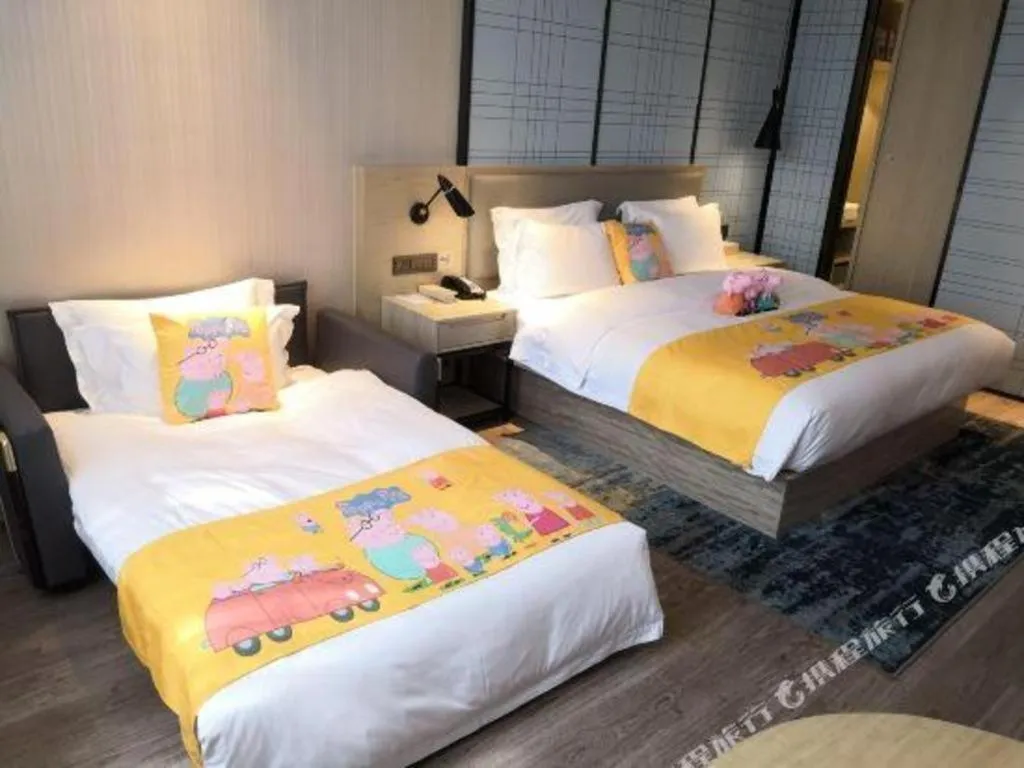 Bed in Echarm Hotel Nanning the MixC Exhibition Center Metro Station