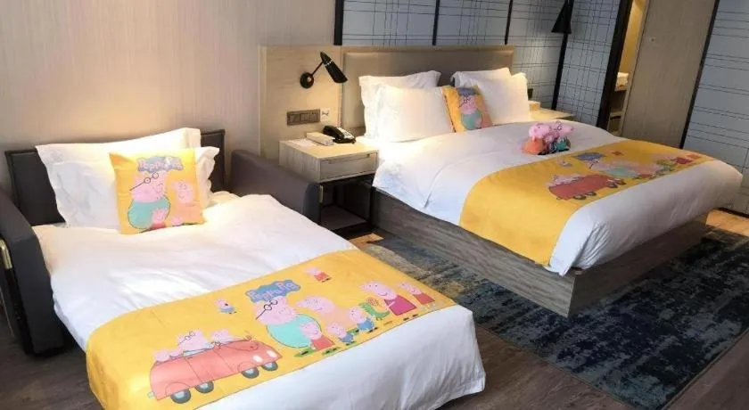 Bed in Echarm Hotel Nanning the MixC Exhibition Center Metro Station