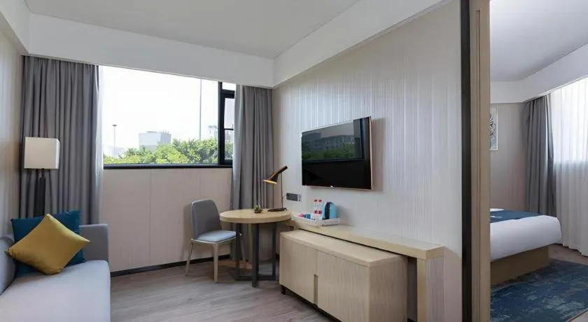 Bed in Echarm Hotel Nanning the MixC Exhibition Center Metro Station