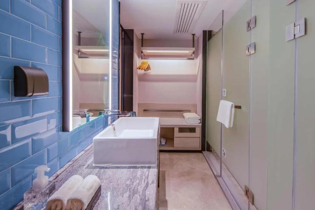 Bed in Echarm Hotel Nanning the MixC Exhibition Center Metro Station