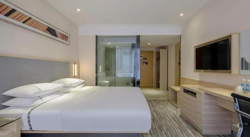 Bed in JTOUR Inn Yizhou Hechi College Pedestrian Street