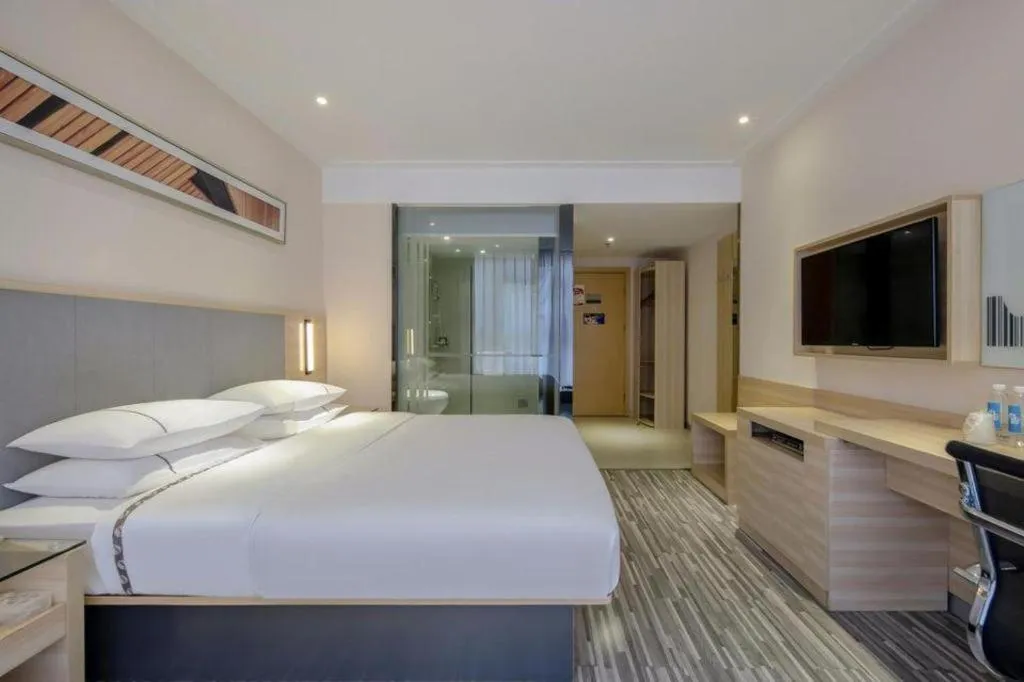 Bed in JTOUR Inn Yizhou Hechi College Pedestrian Street