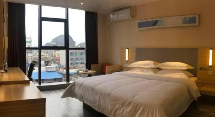 Bed in JTOUR Inn Yizhou Hechi College Pedestrian Street