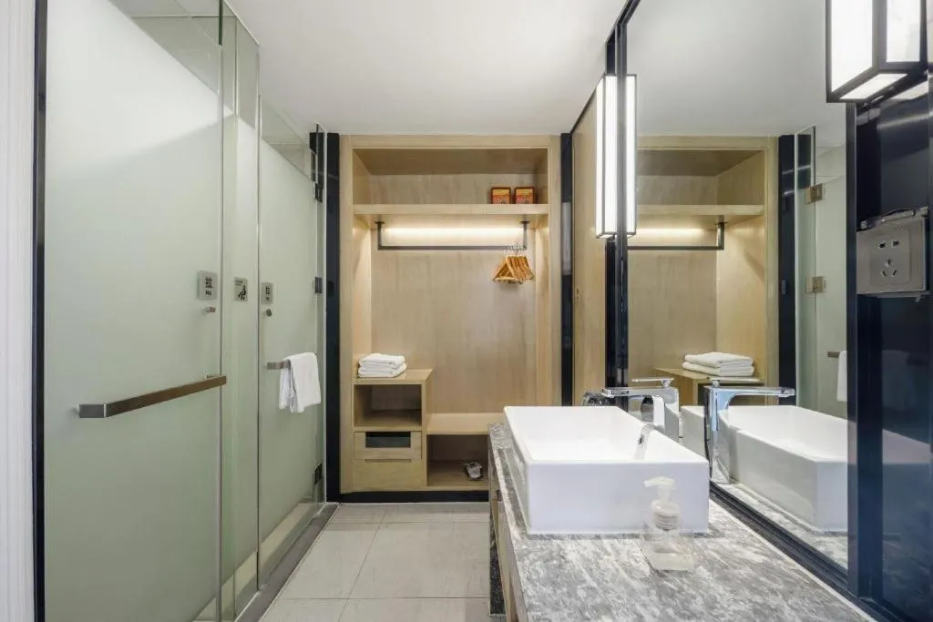 Bed in Echarm Hotel Nanning Qingxiu Mountain