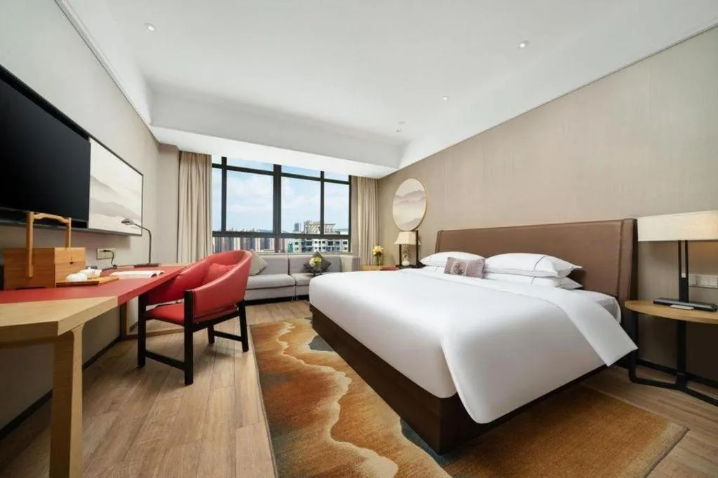 Bed in Echeng Hotel Nanning Jiangnan Wanda Baisha Avenue