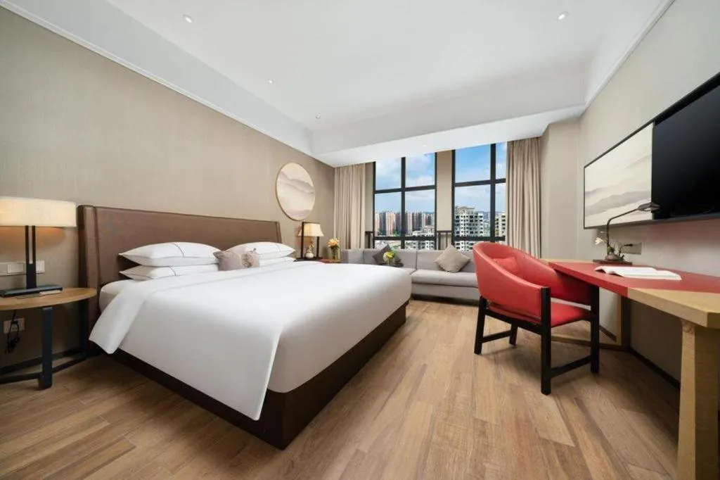 Bed in Echeng Hotel Nanning Jiangnan Wanda Baisha Avenue