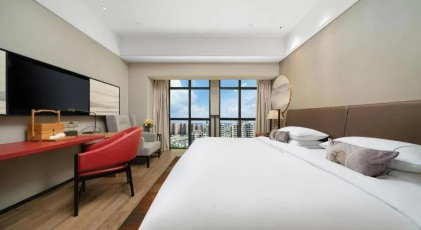 Bed in Echeng Hotel Nanning Jiangnan Wanda Baisha Avenue