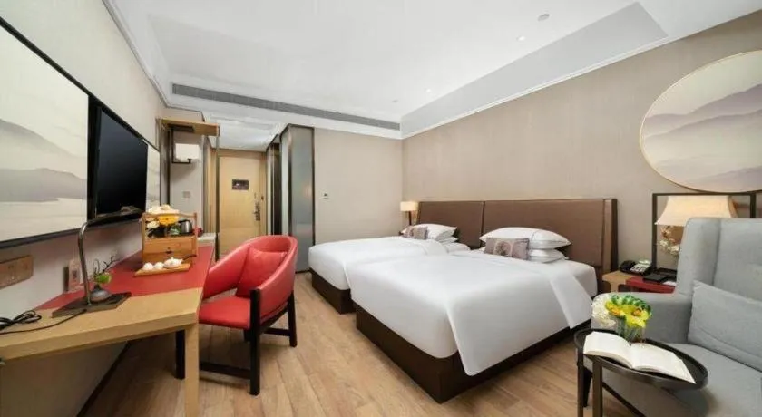 Bed in Echeng Hotel Nanning Jiangnan Wanda Baisha Avenue