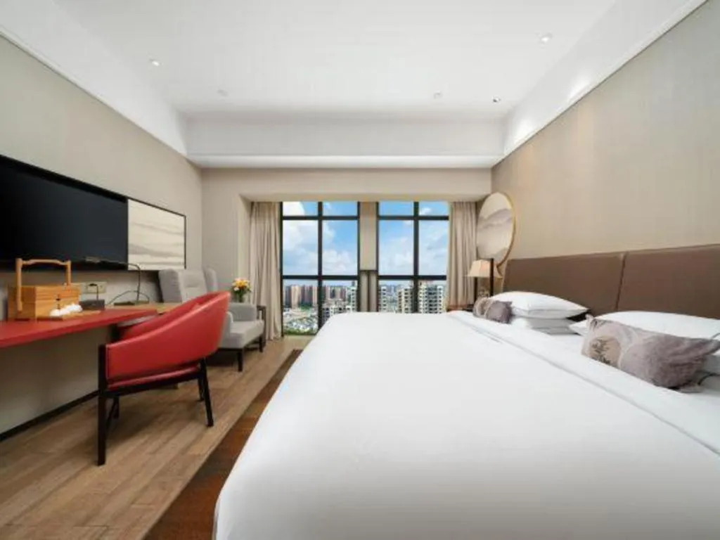 Bed in Echeng Hotel Nanning Jiangnan Wanda Baisha Avenue