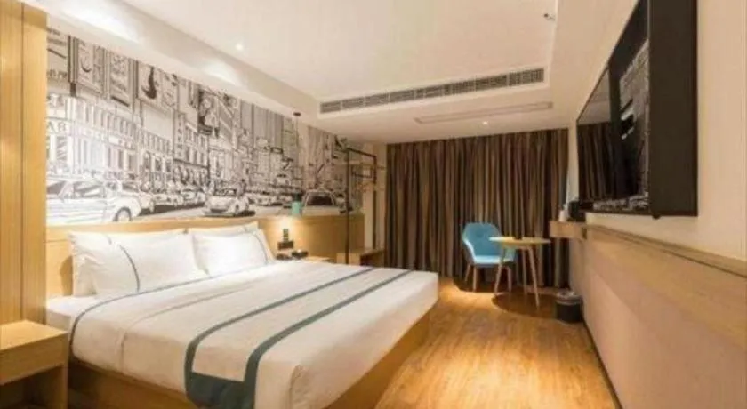 Bed in City Comfort Inn Guangzhou Liwan Zengjiao Jushu Metro Station