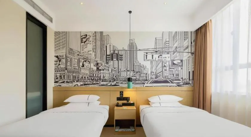 Bed in City Comfort Inn Guangzhou Liwan Zengjiao Jushu Metro Station