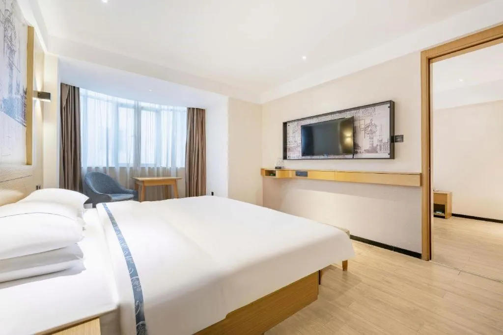 Bed in City Comfort Inn Guangzhou Liwan Zengjiao Jushu Metro Station