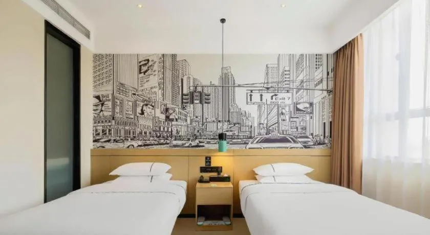 Bed in City Comfort Inn Guangzhou Liwan Zengjiao Jushu Metro Station