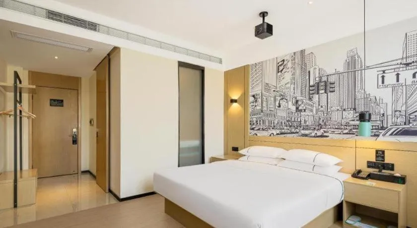 Bed in City Comfort Inn Guangzhou Jiahe Wanggang Metro Station Police Academy Changhong